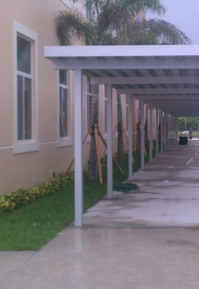 Aluminum walkway cover